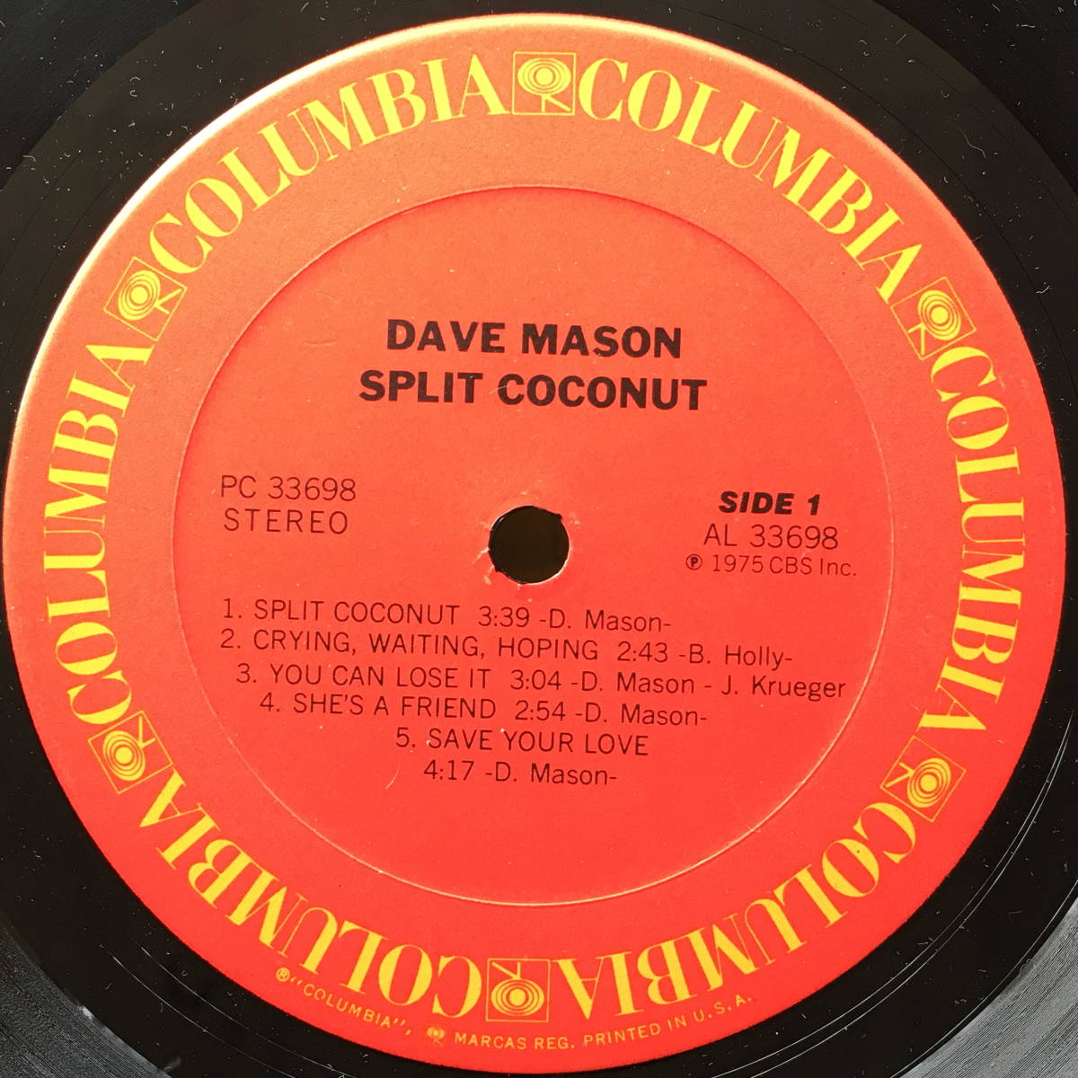 Dave Mason デイヴ・メイソン 「Split Coconut スプリット・ココナッツ」アメリカ盤_画像4