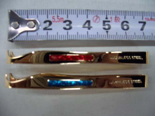  made in Japan! made of stainless steel Gold . middle tweezers (tsuno attaching combined use wool .)