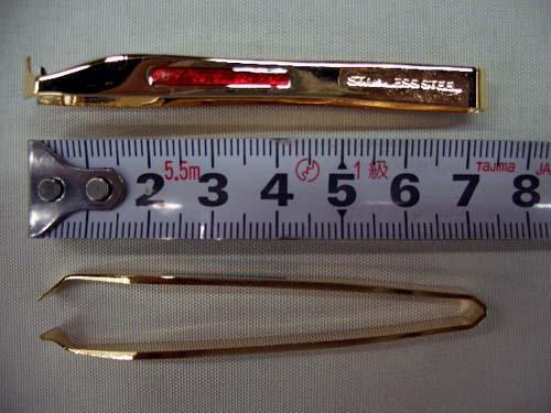  made in Japan! made of stainless steel Gold . middle tweezers (tsuno attaching combined use wool .)