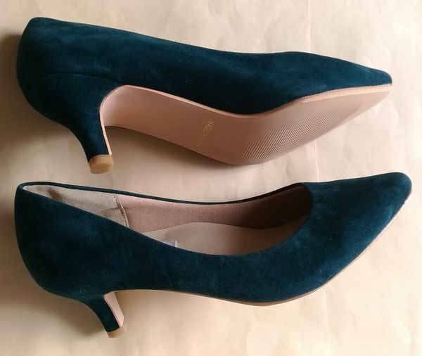  used anySiS pumps S size nappy deep green color series high heel heel 5.5cm use 1 times women's shoes eni.s.sany SiS used