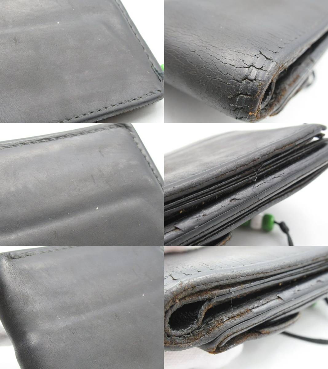 ◆中古 GORO'S Saddle Leather ゴローズ 5セントコイン コンチョ サドルレザー ウォレット 財布 二つ折り ブラック 黒 使用感・傷汚れ有◆_画像3