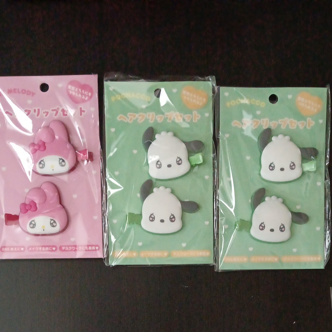 ポチャッコ マイメロ ハンギョドン クロミ ヘアクリップセット ポチャッコ マイメロ ハンギョドン クロミ ヘアクリップセット