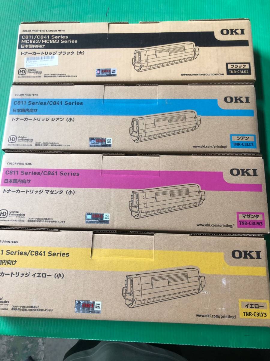 □OKI TNR-C3L トナーカートリッジ 4色セット ブラックのみ大容量 C811