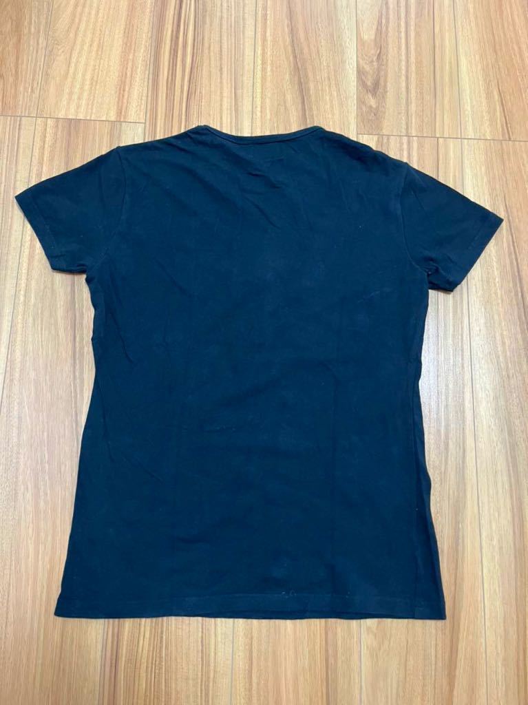 [美品]EMPORIOARMANI 半袖Tシャツ ストレッチ　ブラックLサイズ 正規品_画像2