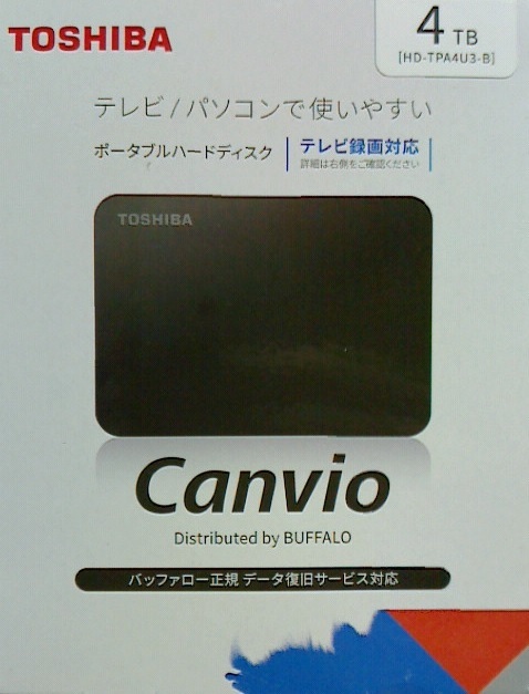 バッファロー BUFFALO ポータブルHDD 4TB HD-TPA4U3-B 東芝製Canvio USB 3.0対応(1TB～)｜売買された