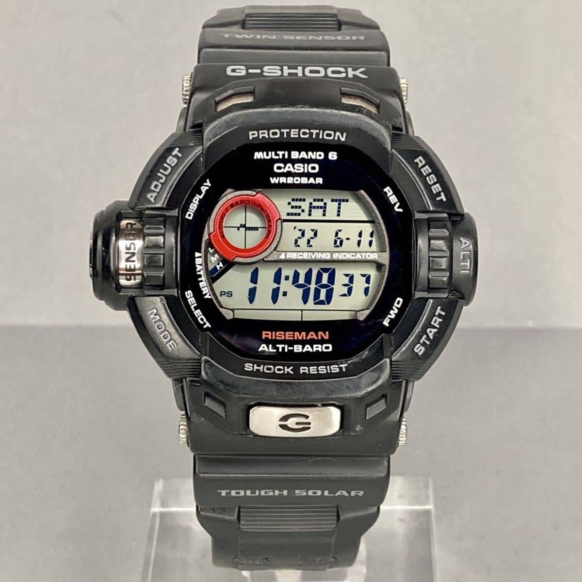 美品G-SHOCK GW-9200J-1JF RISEMANライズマン タフソーラー 電波受信