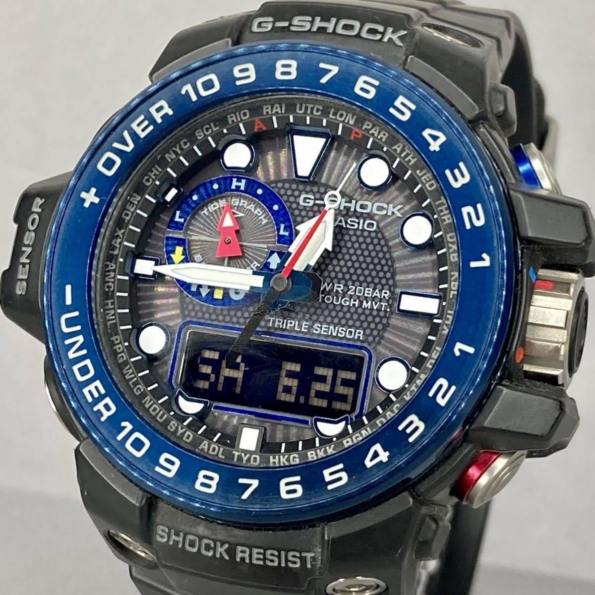 美品CASIO G-SHOCK GWN-1000B-1BJF GULFMASTERガルフマスター