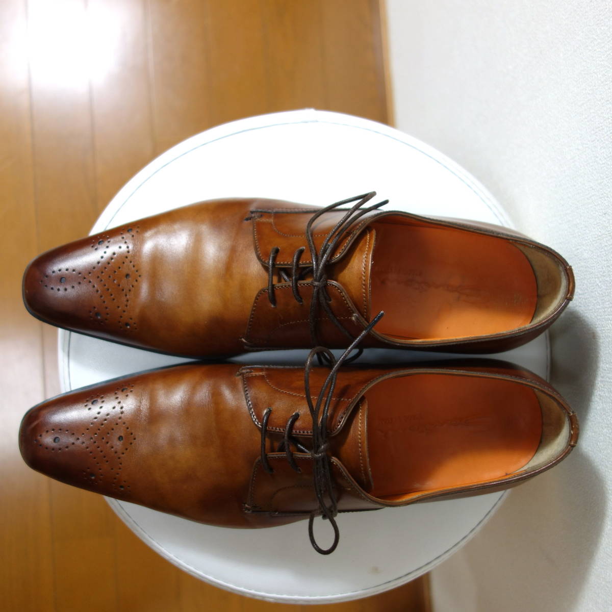 定番】サントーニ プレーントゥダービーシューズ Santoni UK5 5 JP24 5