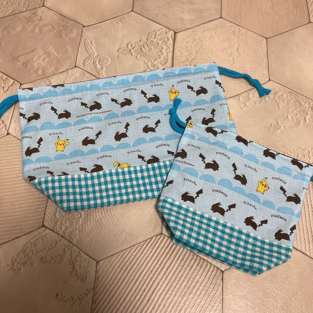 完成品 ポケモン お弁当袋 コップ袋 2点セット - 通販 - happyhead.in