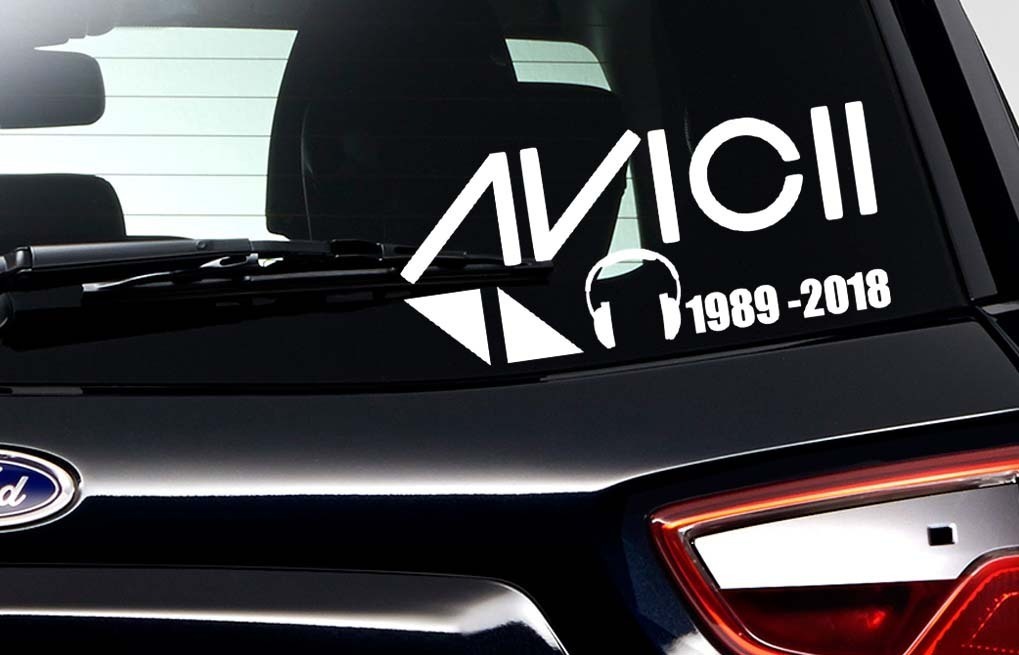 【全16色】DJ アヴィーチー/DJ Avicii/RIP Avicii car sticker-1/カー ステッカー/車用/シール/Vinyl/Decal/バイナル/デカール/mintミント_画像2