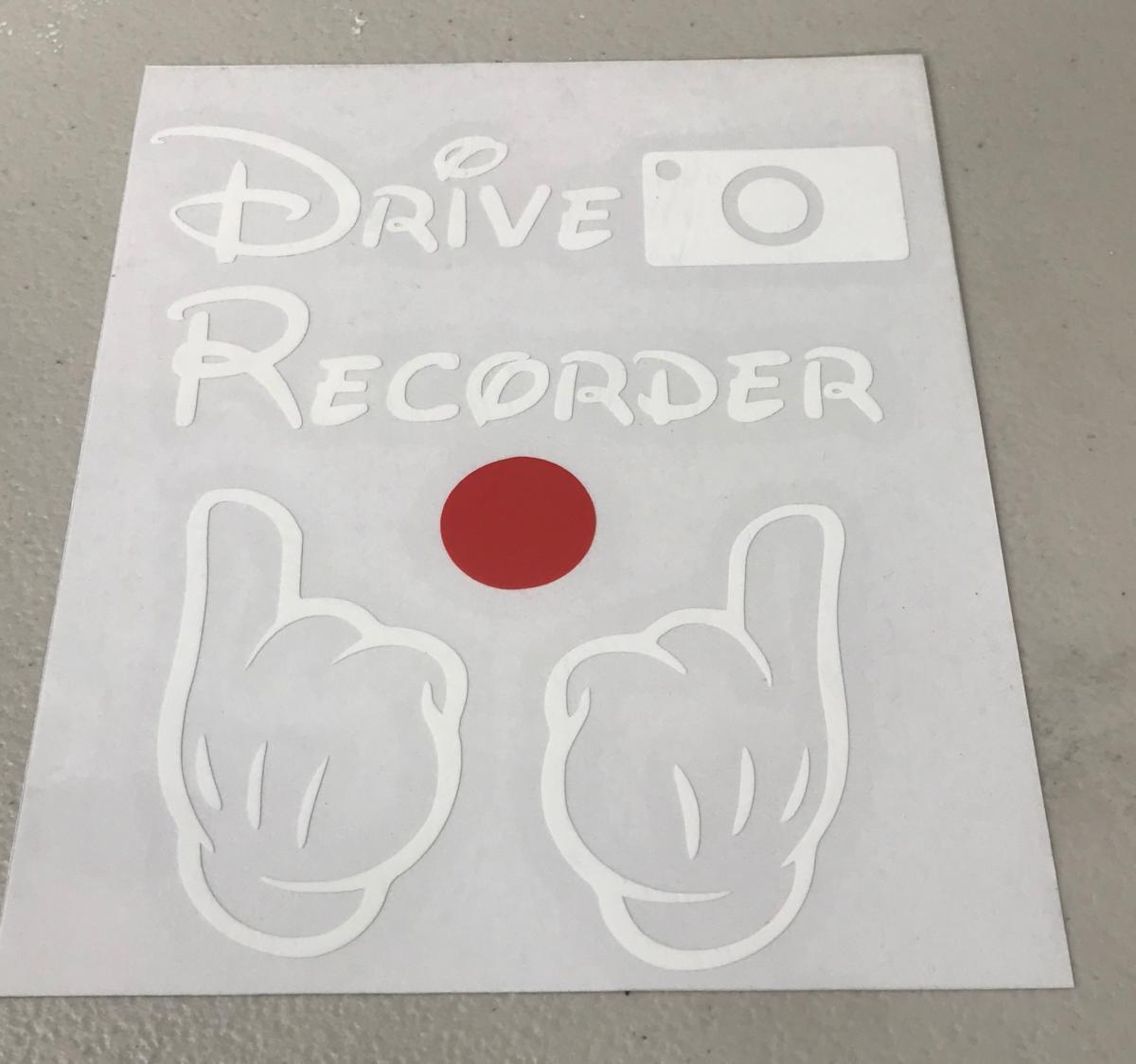 DRIVE RECORDER REC NOW!!!REC IN CAR/車載/ドライブレコーダー/ドラレコ撮影中/カッティングステッカー/デカール/危険運転防止-hands1_画像1