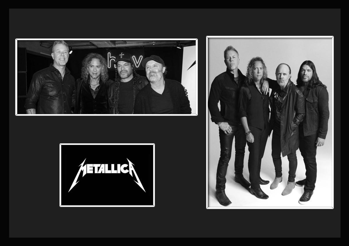 10種類!Metallica/メタリカ/ROCK/ロックバンドグループ/証明書付きフレーム/BW/モノクロ/ディスプレイ (7-3W)_画像1