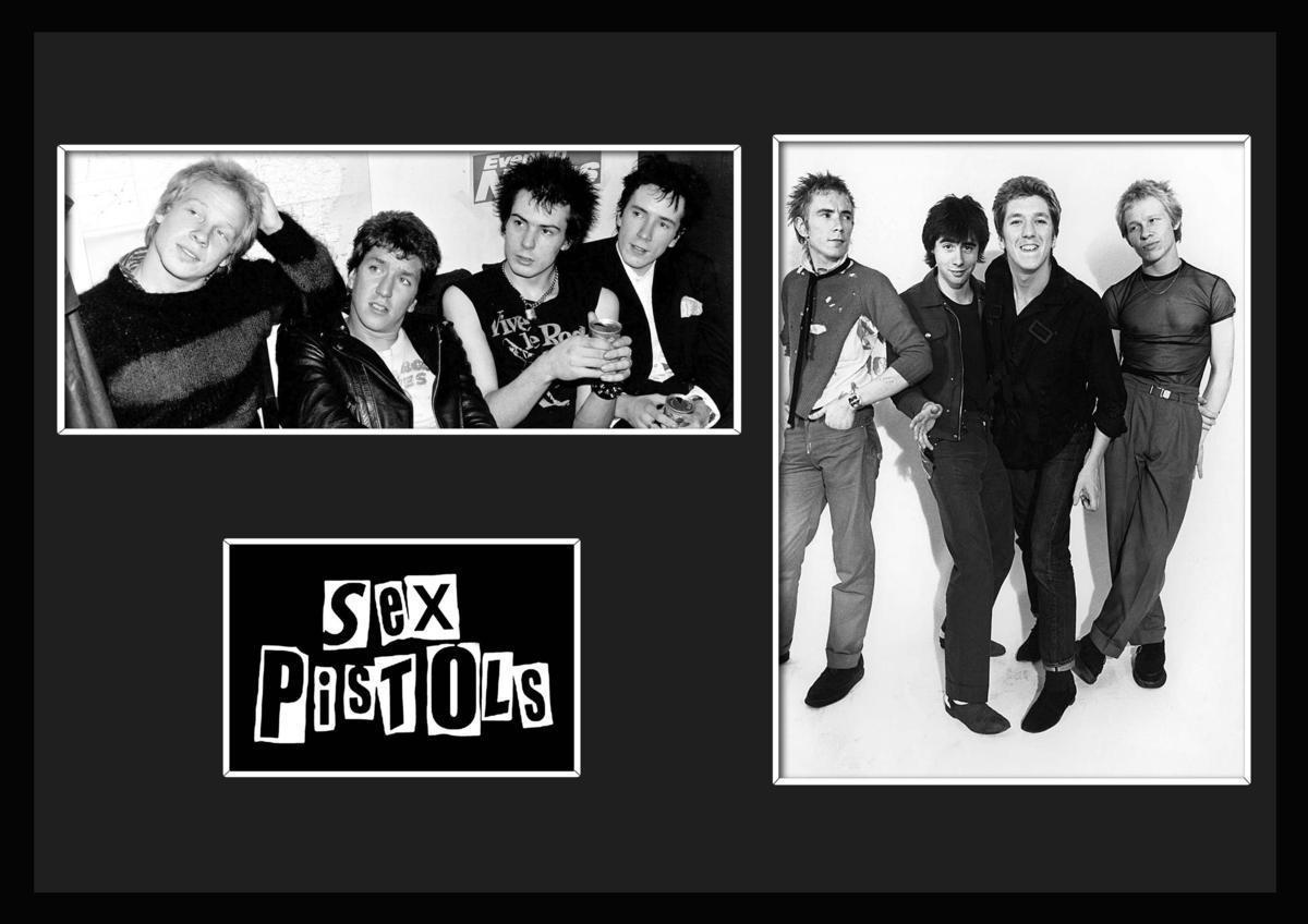 8種類!Sex Pistols/セックス・ピストルズ/ROCK/ロックバンドグループ/証明書付きフレーム/BW/モノクロ/ディスプレイ(6-3W)_画像1