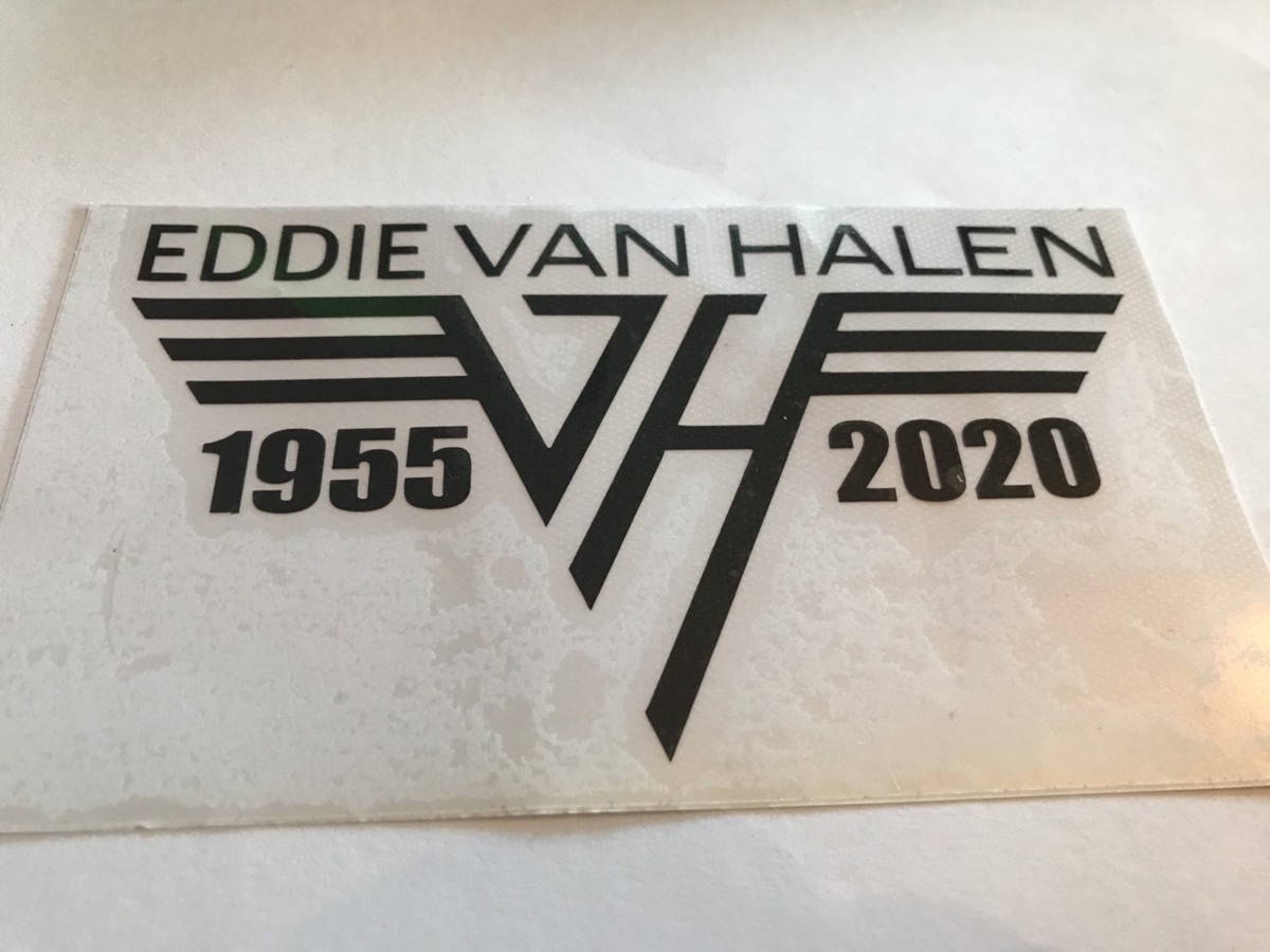  all 18 color! lock band sticker!Edward Van Halen/ Edward * Van * partition Len / Eddie / guitar / decal / seal -1- metallic silver silver 