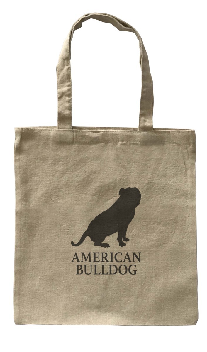 Dog Canvas tote bag/愛犬キャンバストートバッグ【American Bulldog/アメリカンブルドッグ】イヌ/ペット/シンプル/モノクロ/ナチュラル-11_画像1