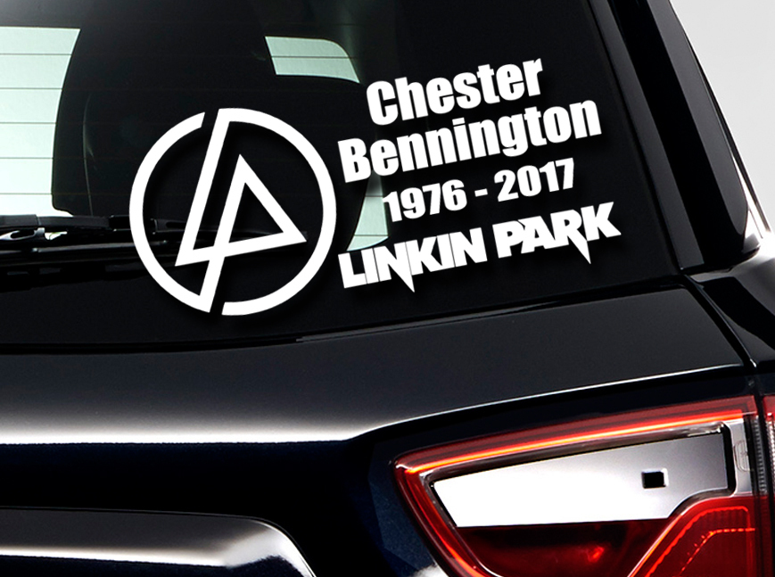 驚きの値段で リンキン パーク Linkin Park チェスター ベニントン Chester Bennington Car Sticker カー ステッカー 車シール 黄色イエロー Lacistitis Es