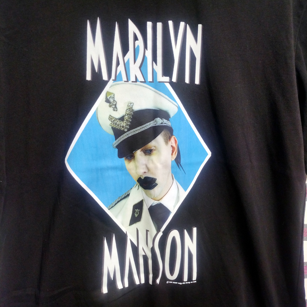 marilyn manson grotesk ツアー バンドTシャツ バックプリントあり 