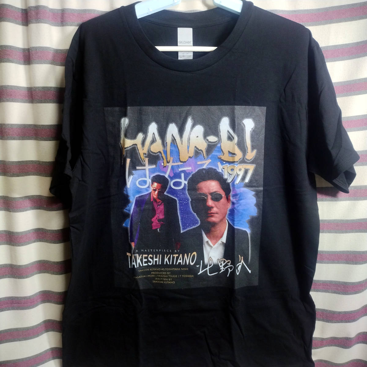 ビートたけし　北野武 HANA-BI はなび　Tシャツ RAP tee T-shirt　Bootleg アウトレイジ ブラザー_画像1