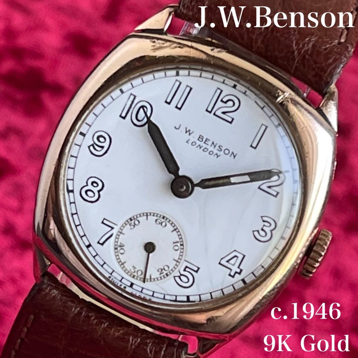 代引き手数料無料 1940年代 J.W.Benson ビンテージーウォッチ