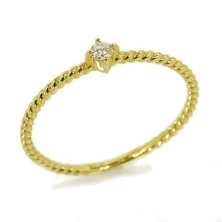 数量限定価格!! レディース ピンキーリング K18YG 18金イエロー
