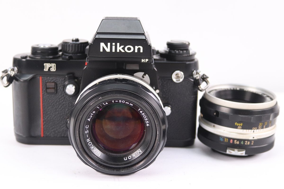 NIKON ニコン F3 HP ハイアイポイント NIKKOR-S・C AUTO 50 mm F1.4/NIKKOR-H AUTO 50mm F2 一眼レフ フィルムカメラ 単焦点レンズ 38184-K_画像1