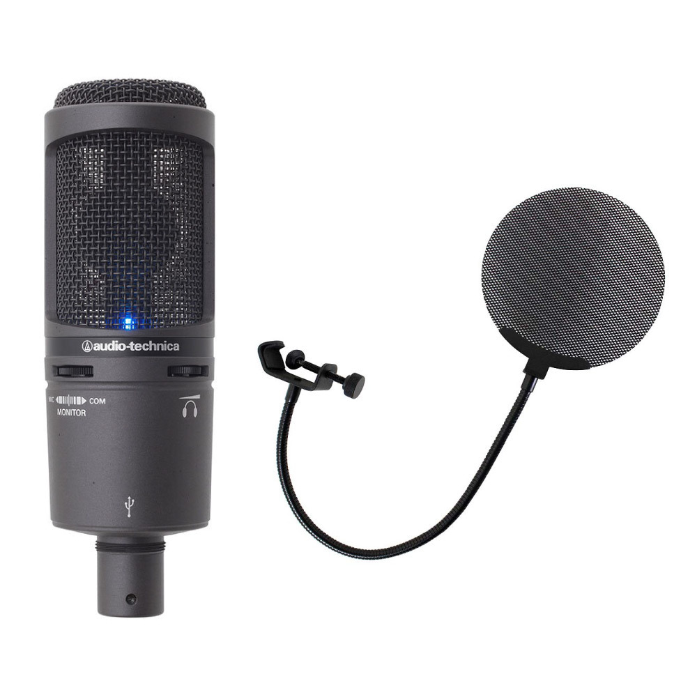 AUDIO-TECHNICA AT2020USB+ メタルポップフィルター付き USB