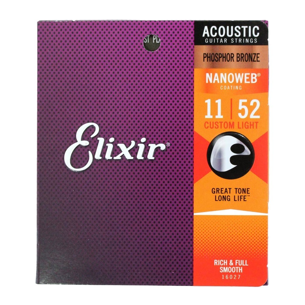 ELIXIR 16027 CUSTOM LIGHT 11-52×12SET アコースティックギター弦