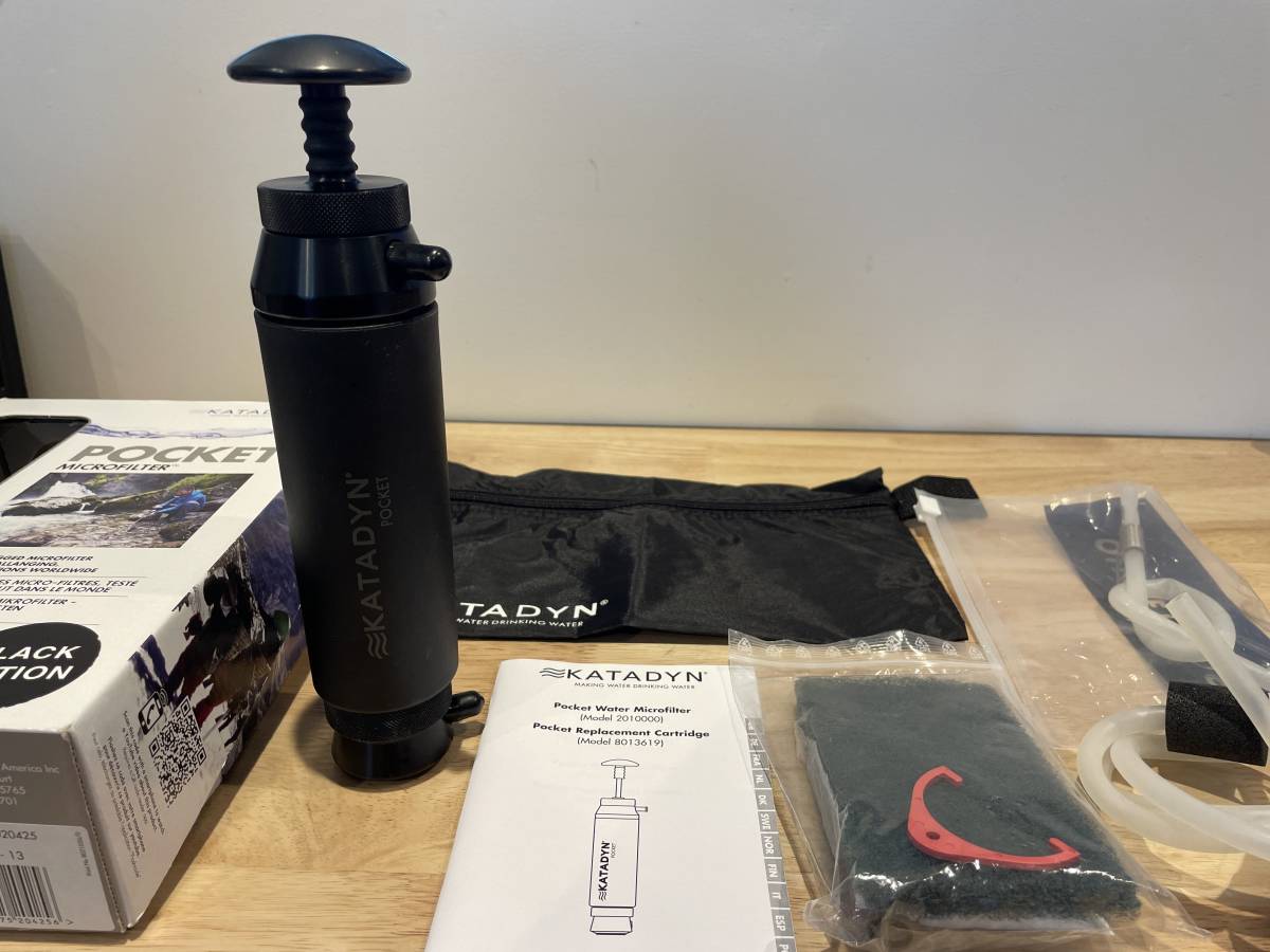 Katadyn Pocket 浄水器 ブラック+カートリッジ1個+リフィル6個-
