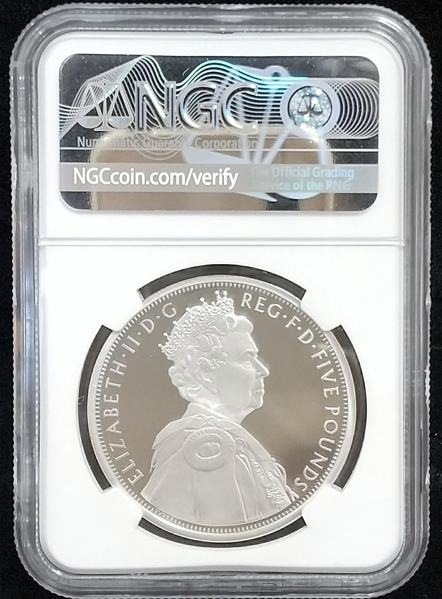 2012年 英国 イギリス ダイヤモンドジュビリー 5ポンド プルーフ 銀貨