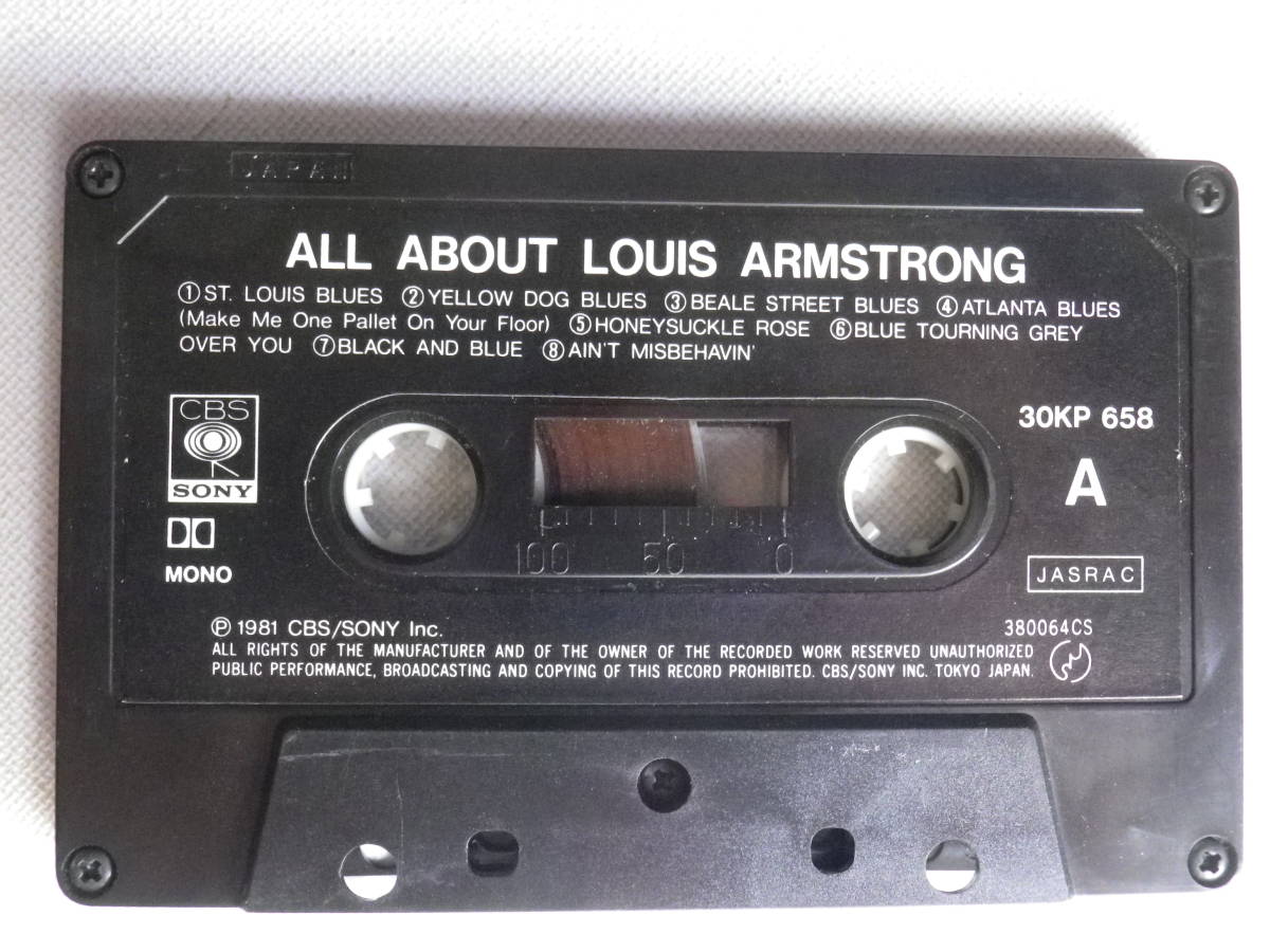 ◆カセット◆ルイ・アームストロング ALL ABOUT LOUIS ARMSTRONG 解説カード付 サッチモ ジャズ　JAZZ　中古カセットテープ多数出品中！_画像6