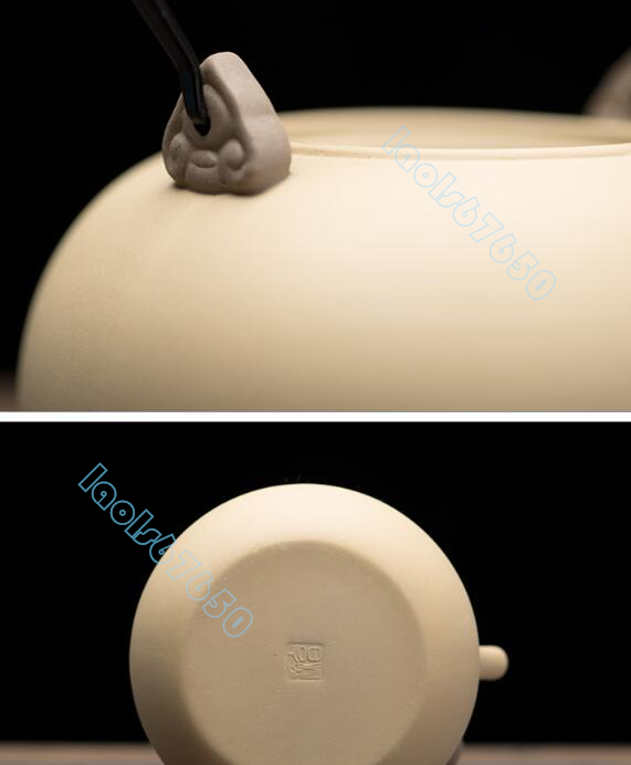 セラミック瓶 コーティングなし やかんを沸かす 提梁セラミック瓶 手作り お茶の道具 ティーポット 1L_画像4