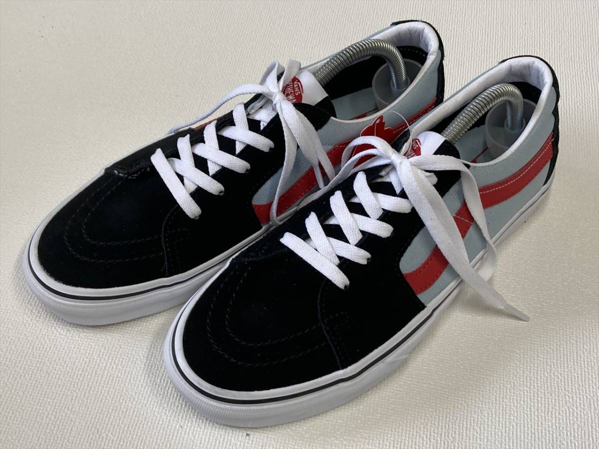 VANS レア!! SK-8 Low 黒スエード 水色系 キャンバス 赤 US11.5 (29.5cm) アメリカ企画限定!! バンズ ハイトップ