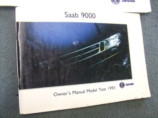 サーブ Saab 9000 取扱説明書 サービスネットワーク　OWNER'S MANUAL 1993　ミツワ自動車　取扱店舗_画像2