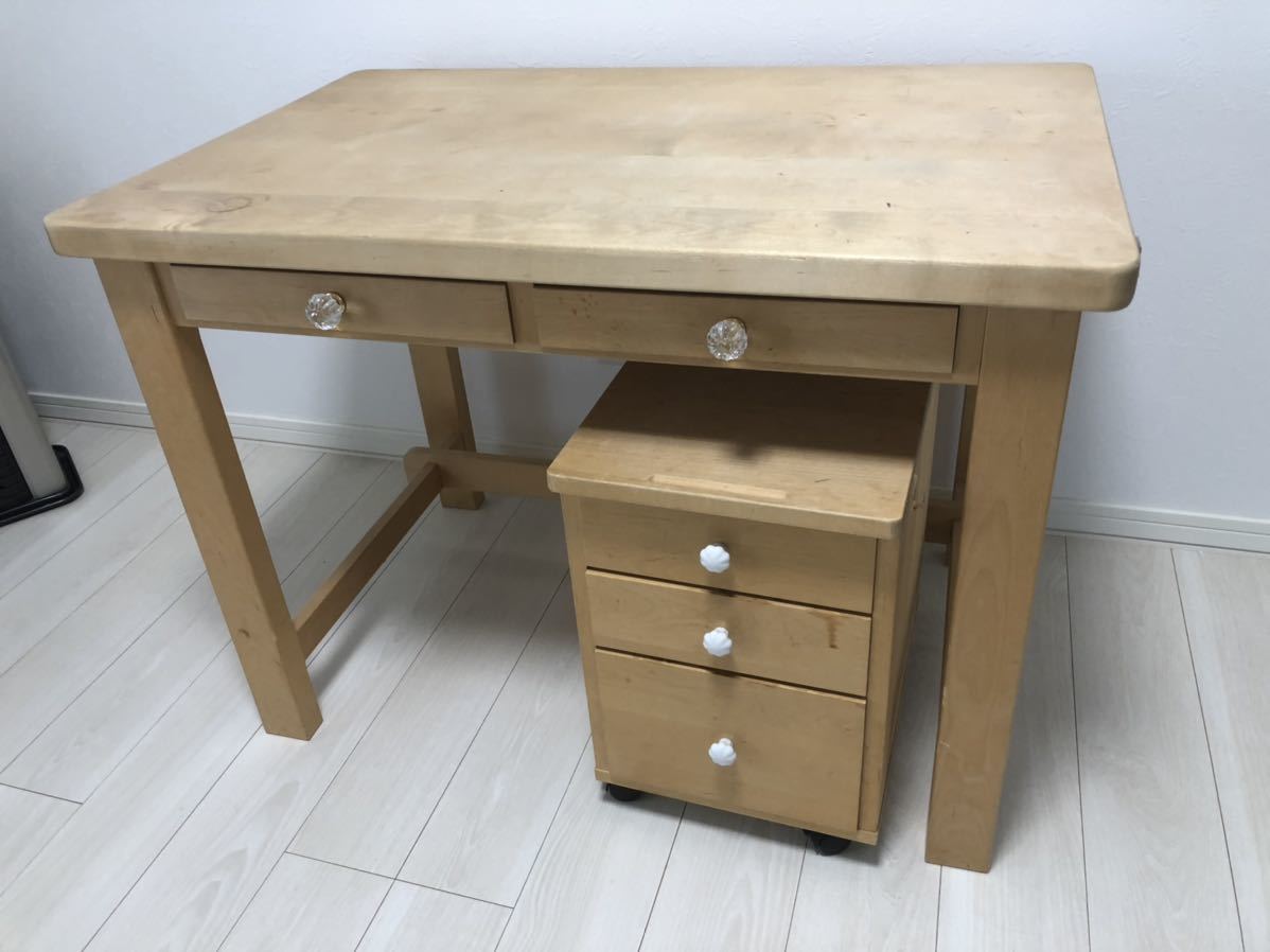 当時13万円 オーダー品 無垢材使用 カントリー ウッドデスク 当時13万円 オーダー品 無垢材使用 カントリー ウッドデスク