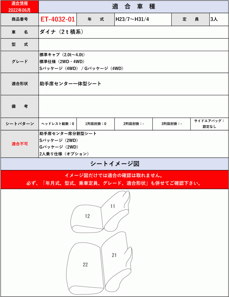 [Clazzio]ダイナ_2t積系_シングルキャブ標準幅(1列目のみ)用シートカバー[クラッツィオ×ストロングレザーキルト]_画像6