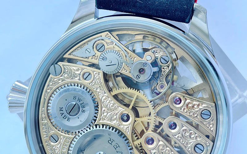 1930年代 ロレックス懐中時計ムーブメント使用 カスタム時計 カジノ文字盤 腕時計 価格交渉OK_画像7