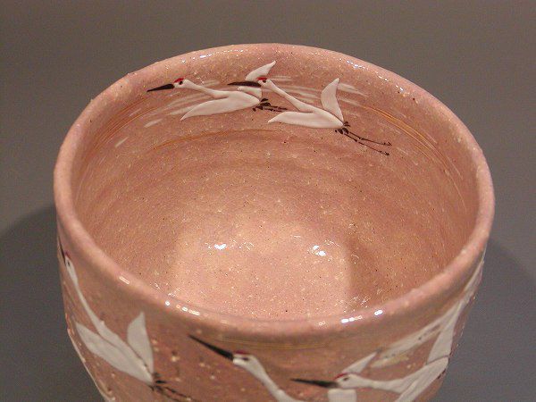 茶道具 抹茶茶碗 乾山写 鶴絵、京焼 中村秋峰作、桐共箱 新品、 茶道具 抹茶茶碗 乾山写 鶴絵、京焼 中村秋峰作、桐共箱 新品、