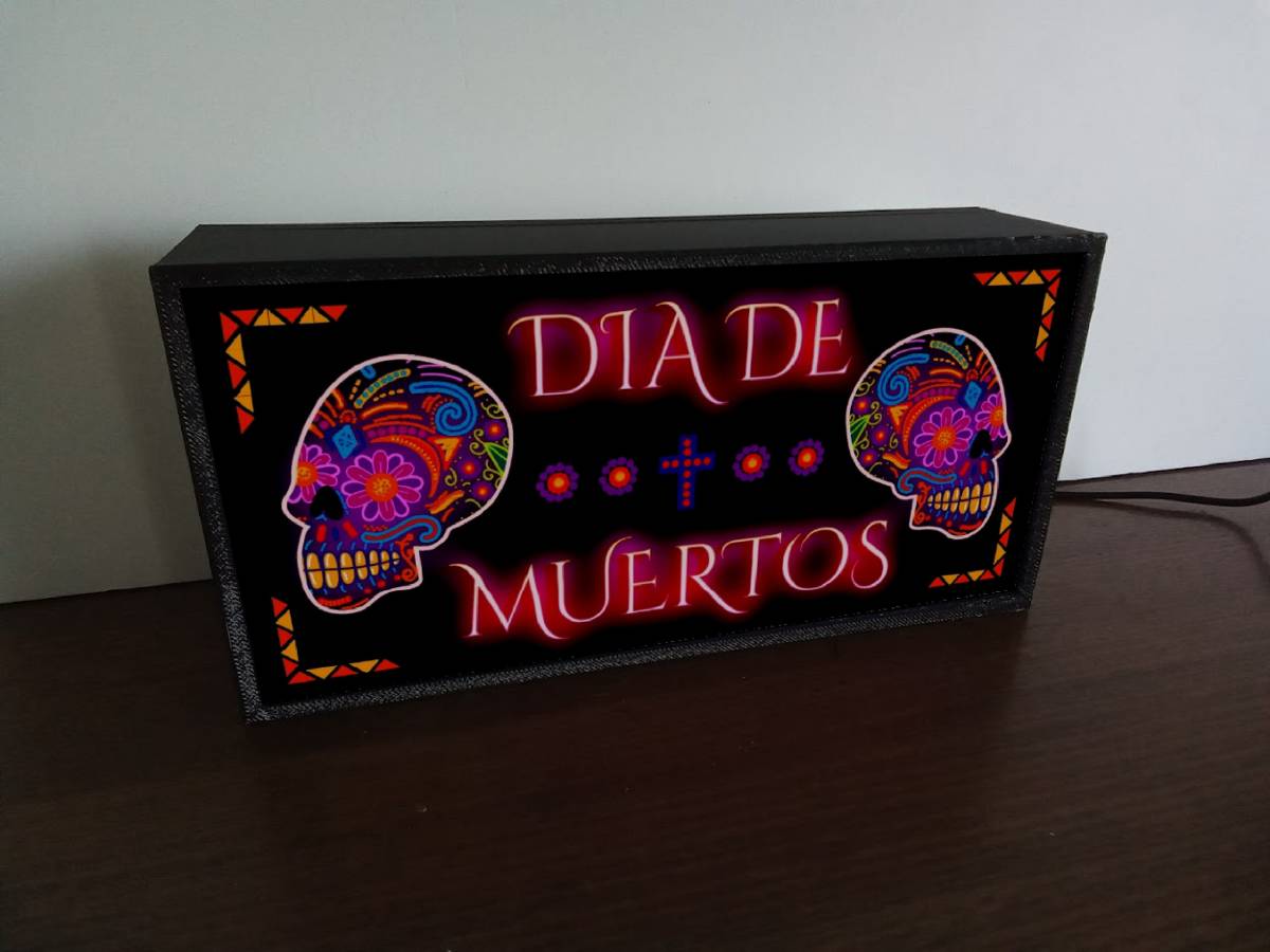  Mexico meki deer n Skull . person. day kalabela skeleton Skull skull festival lamp autograph miniature signboard toy ornament miscellaneous goods LED light BOX