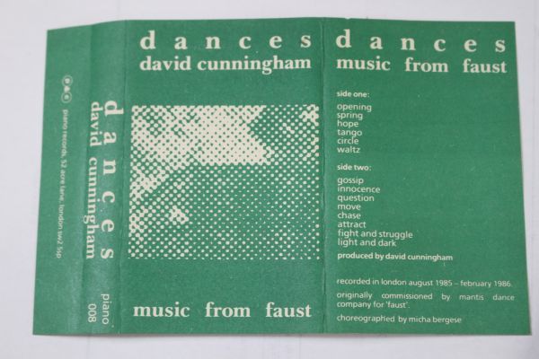 E06/David Cunningham - Dances - Music From Faust/UK Piano 008　　カセットテープ　ノイズ_画像4