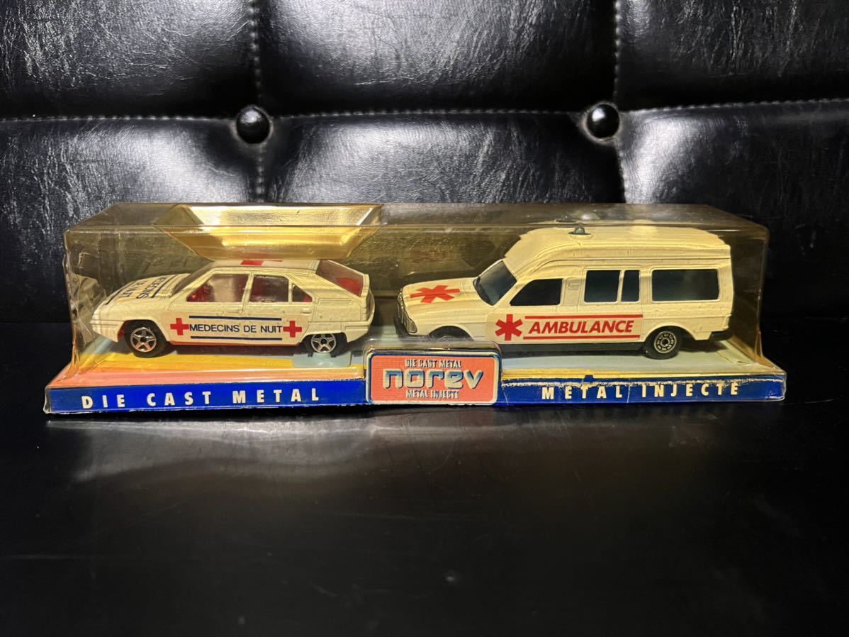 1/43 norev jet-car CITROEN BX MEDECINS DE NUIT MERCEDES AMBULANCE シトロエン BX メルセデス セット_画像1