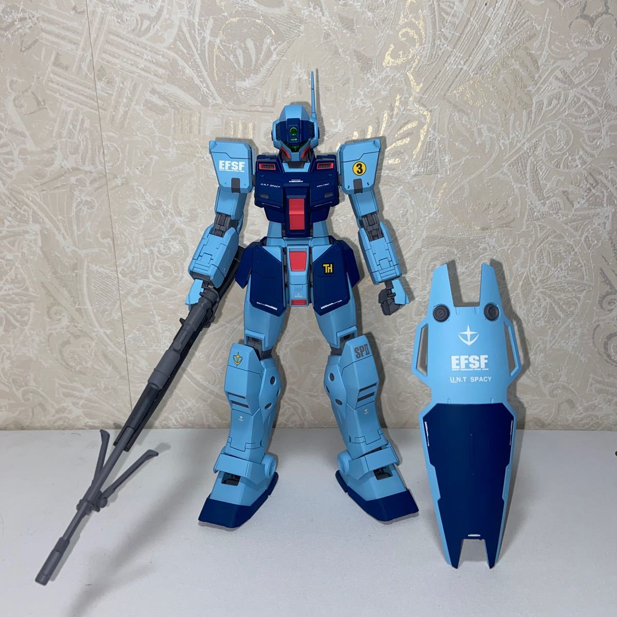 MG 1/100 ジムスナイパーII 全塗装完成品 ニューガンダムオマケ付き ジャンク ガンプラ 1