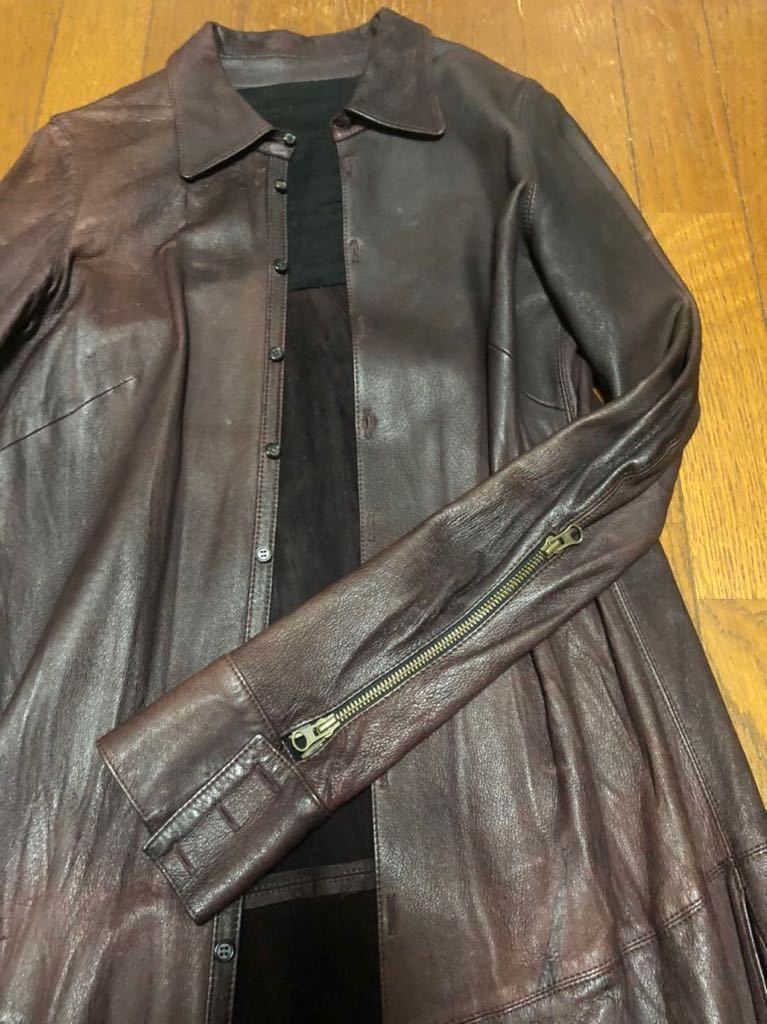 Ifsixwasnine イフシックスワズナイン レザー シャツ ロングコート