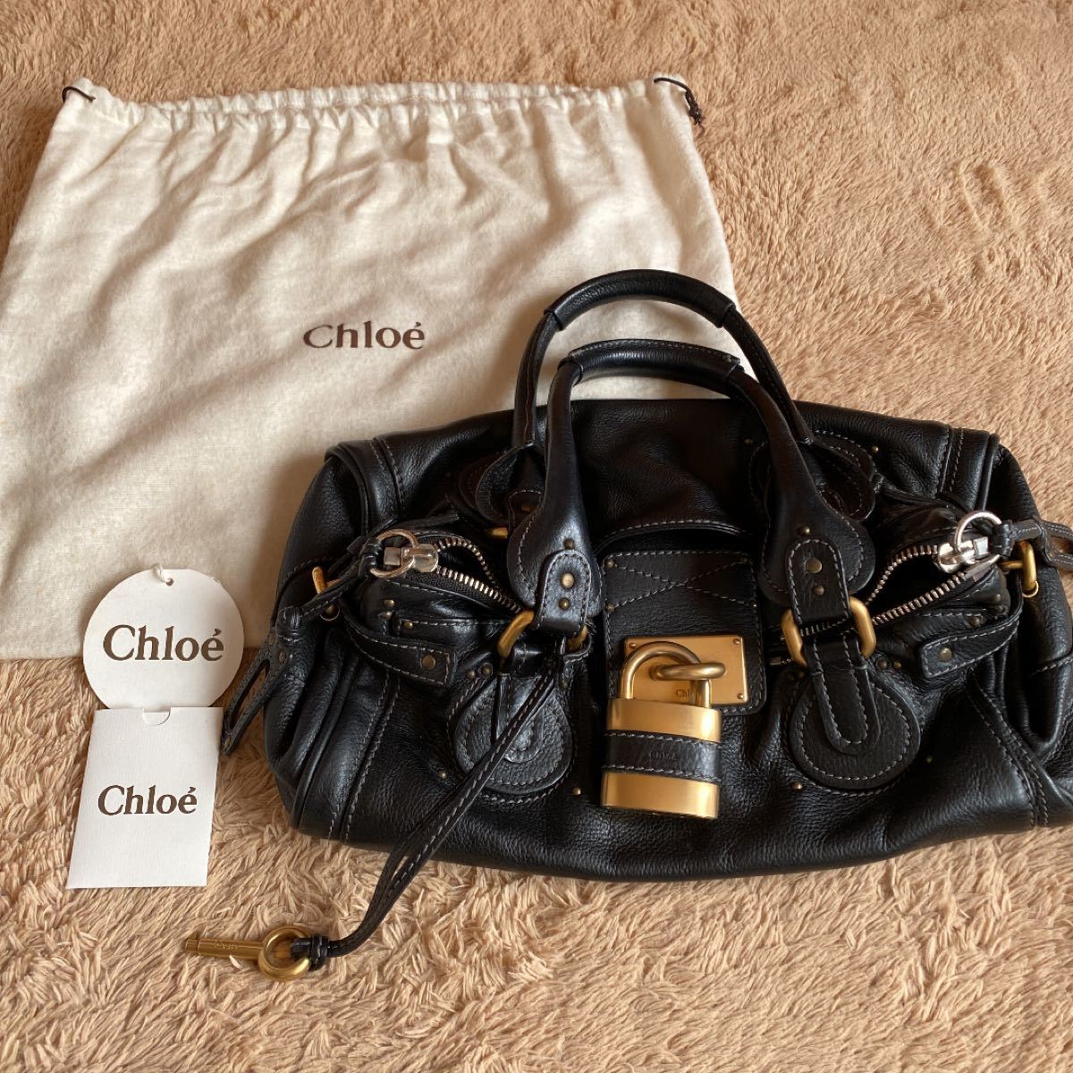 美品】クロエ Chloe パディントン 南京錠 バッグ ブランドバッグ