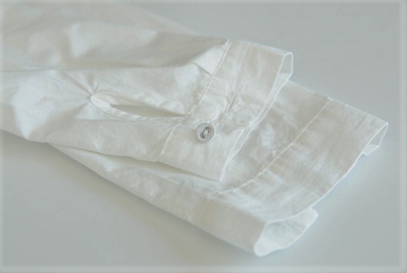 丸襟 レース 花 刺繍 シャツ 長袖 ブラウス コットン 綿 トップス　フラワー 白　かわいい_画像7