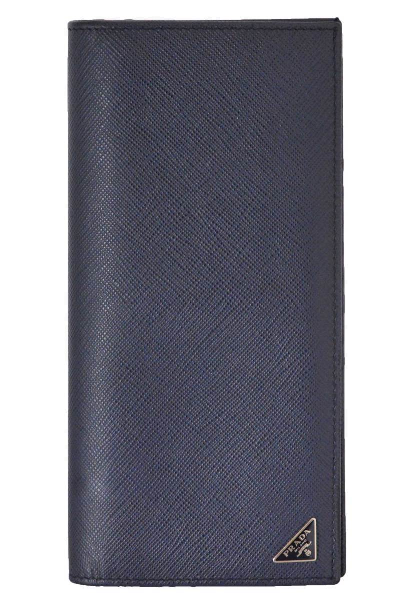 6116☆プラダ PRADA 2МV836 サフィアーノ 二つ折り長財布 三角ロゴ