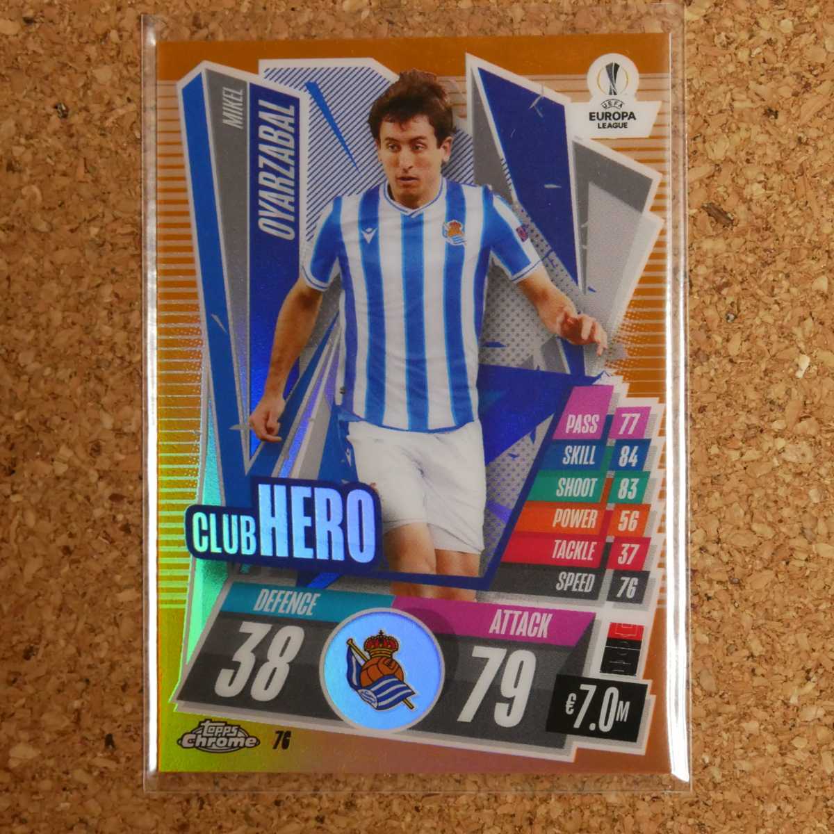 topps match attax Mikel OYARZABAL 25シリ トップスマッチアタックス ミケルオヤルサバル レアルソシエダ スペイン refractor_画像1