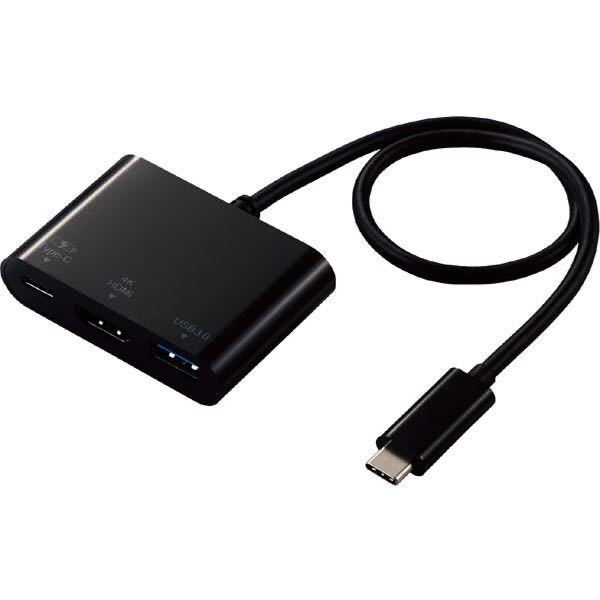 エレコム DST-C13BK Type-Cドッキングステーション/PD対応/充電&データ転送用Type-C1ポート/USB3.1(Gen1)1ポート/HDMI1ポート/30cmケーブル_画像3