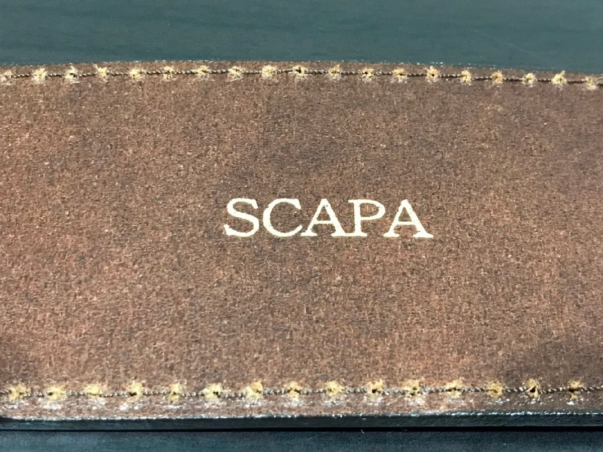 #[YS-1] Scapa SCAPA belt # fringe attaching buckle separation un- possible original leather light brown group # 7 hole total length 98cm width 6cm [ including in a package possibility commodity ]#k