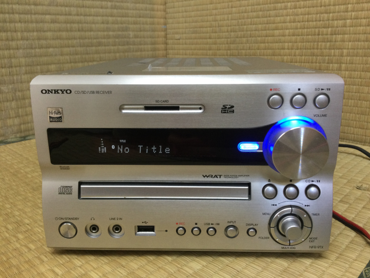 ONKYO Bluetooth  CD SD USB ハイレゾ対応 ミニコンポ シルバー X-NFR7TX(D) - 2