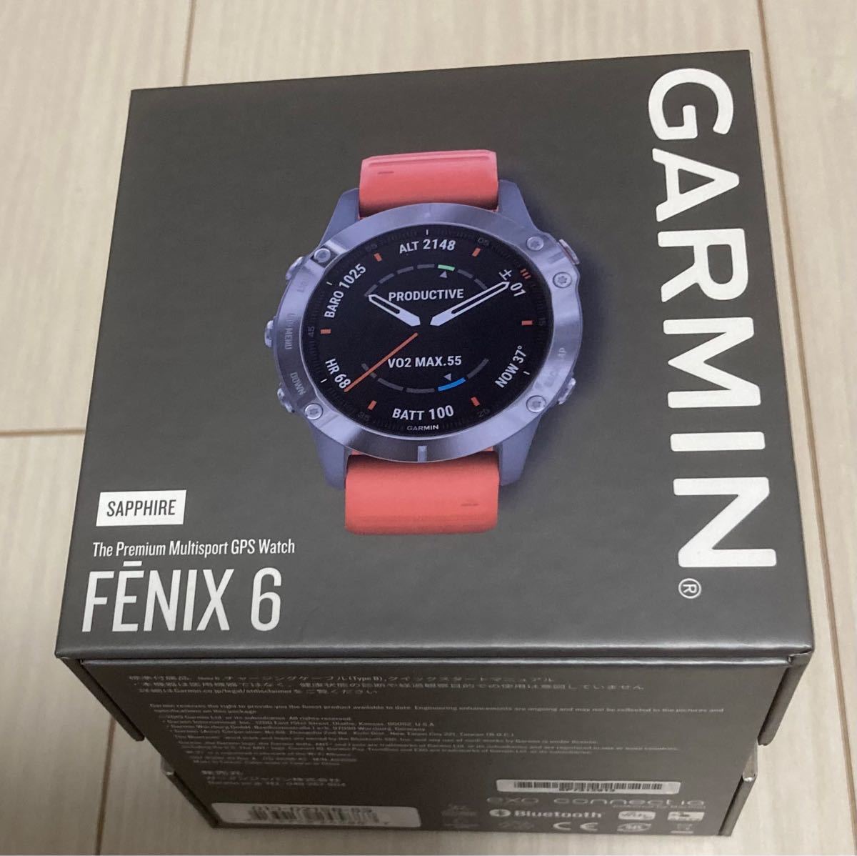 GARMIN(ガーミン) fenix 6 Sapphire Black 音楽再生機能 マルチスポーツ型GPSウォッチ